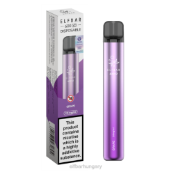 elfbar 600v2 eldobható vape - 20mg szőlő RFJP2