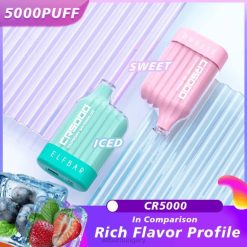 ELFBAR cr5000 eldobható vape 5000 fújás őszibarack eper görögdinnye 8BJF25
