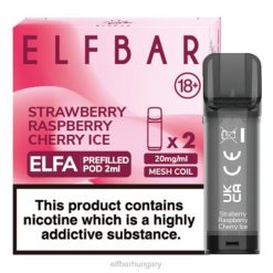 elfbar elfa előretöltött hüvely - 2 ml - 20 mg (2 csomag) eper málna cseresznye jég RFJP129