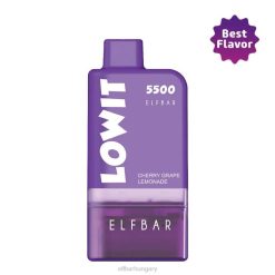 ELFBAR előretöltött hüvely készlet lowit 5500 2%nic cseresznye szőlő limonádé cseresznye szőlő limonádé hüvely+lila elem 8BJF135