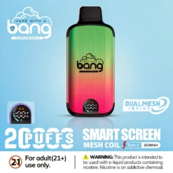 Bang 20000 puffs Disposable Vape - Újratölthető 650mAh 25ml