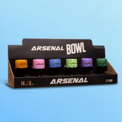Arsenal 14mm Színes Sávos Üveg Tál, Hőálló, Vízipipa
